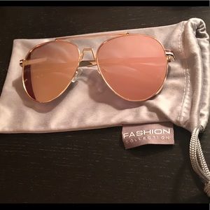 Pink aviator sunglasses